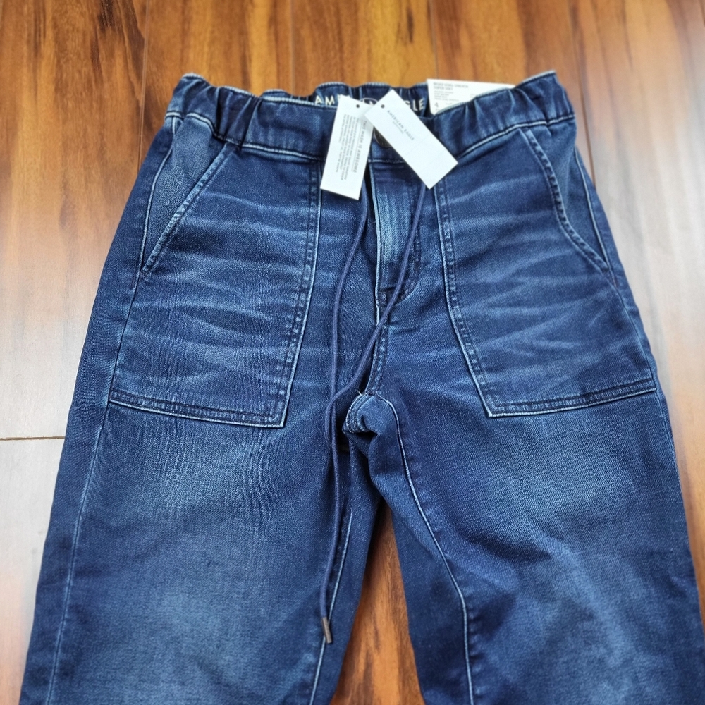 American Eagle Joggers / Jeggings Womens sz 4 Denim Jeans Elastic Waist Pants - Picture 4 of 10